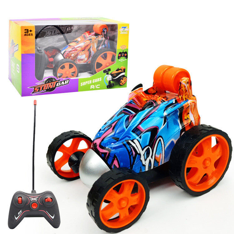 4571 factory remote control rollover Stunt Car rollover cart boy children\'s stand hot selling electric toys