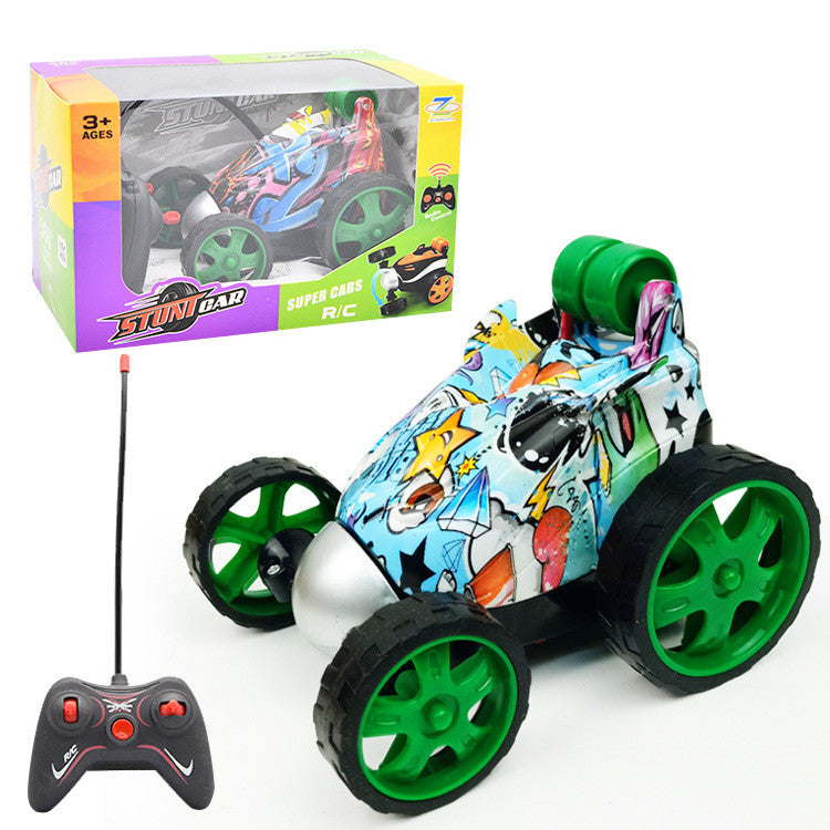 4571 factory remote control rollover Stunt Car rollover cart boy children\'s stand hot selling electric toys