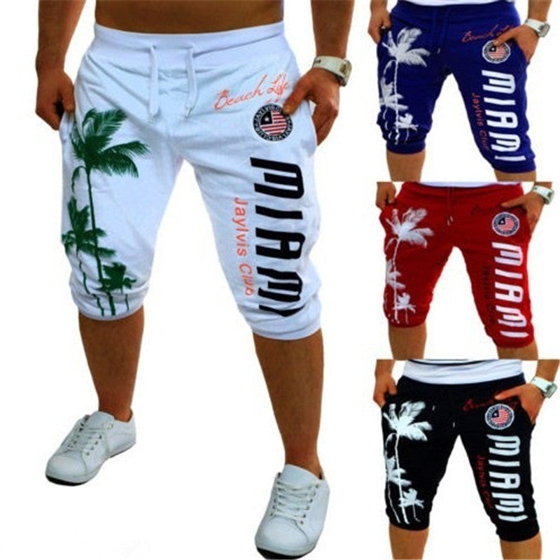 Five-point Pants Fashion Print Shorts Drawstring Shorts