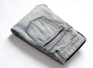 Nostalgic Jeans Ripped Special Embroidered Men's Pants