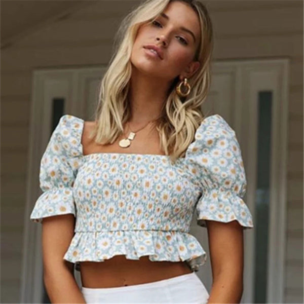 Slim halter short-sleeved tops for women's shirts