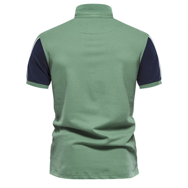 Fashion Casual Men's Short Sleeve Stitching