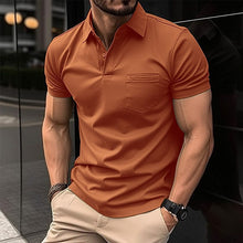 Summer Polo Shirt Chest Pocket Men's Sports Polo Shirt