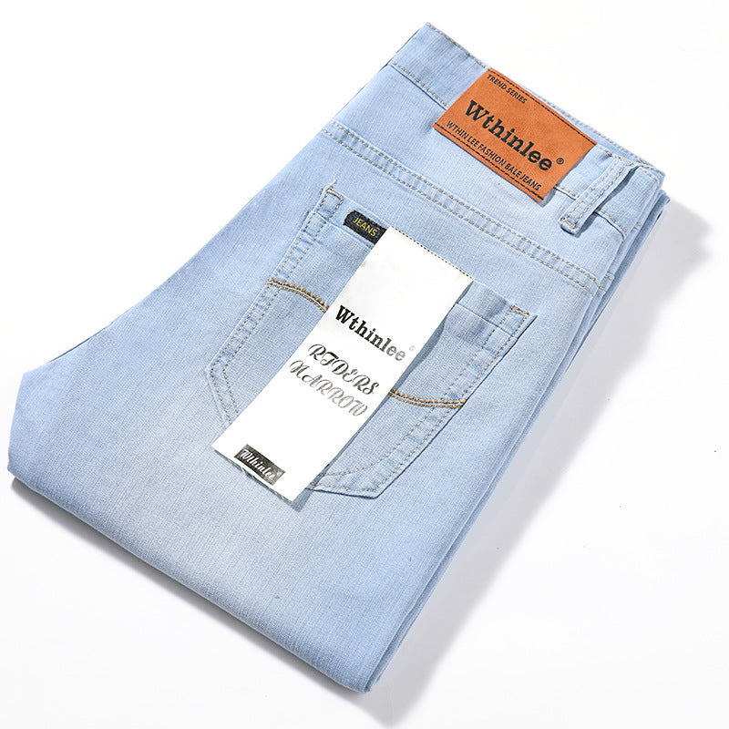 Men's Summer Jeans Men's Straight-leg Pants