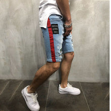 Men's Fashion Denim Ripped Embroidered Loose Straight Jeans